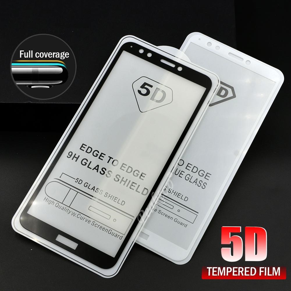 Защитное стекло "5D" FULL GLUE BEST для HUAWEI Honor 7C / Y7 Prime 2018, цвет канта чёрный.
