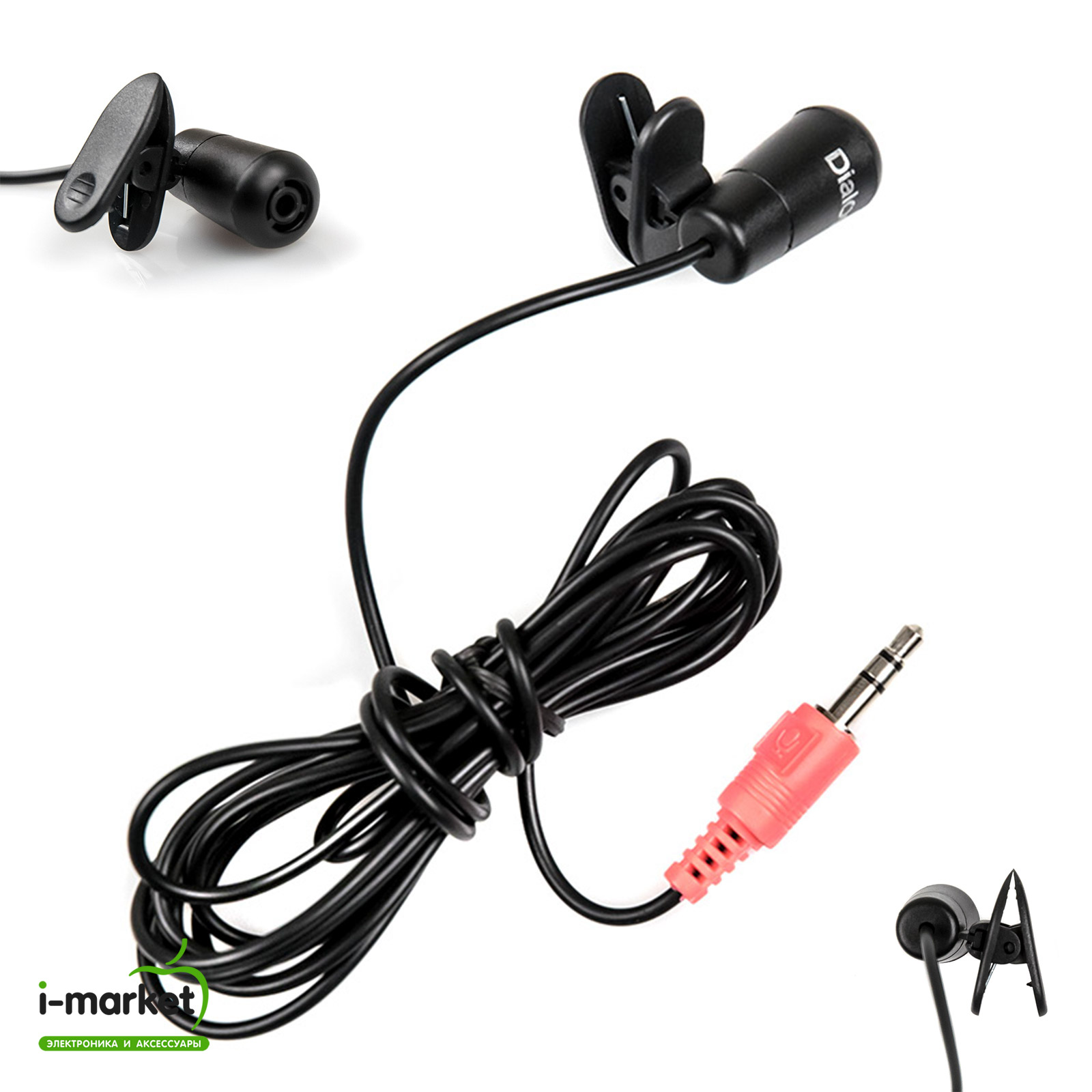 Микрофон прищепка M-106B, цвет черный.