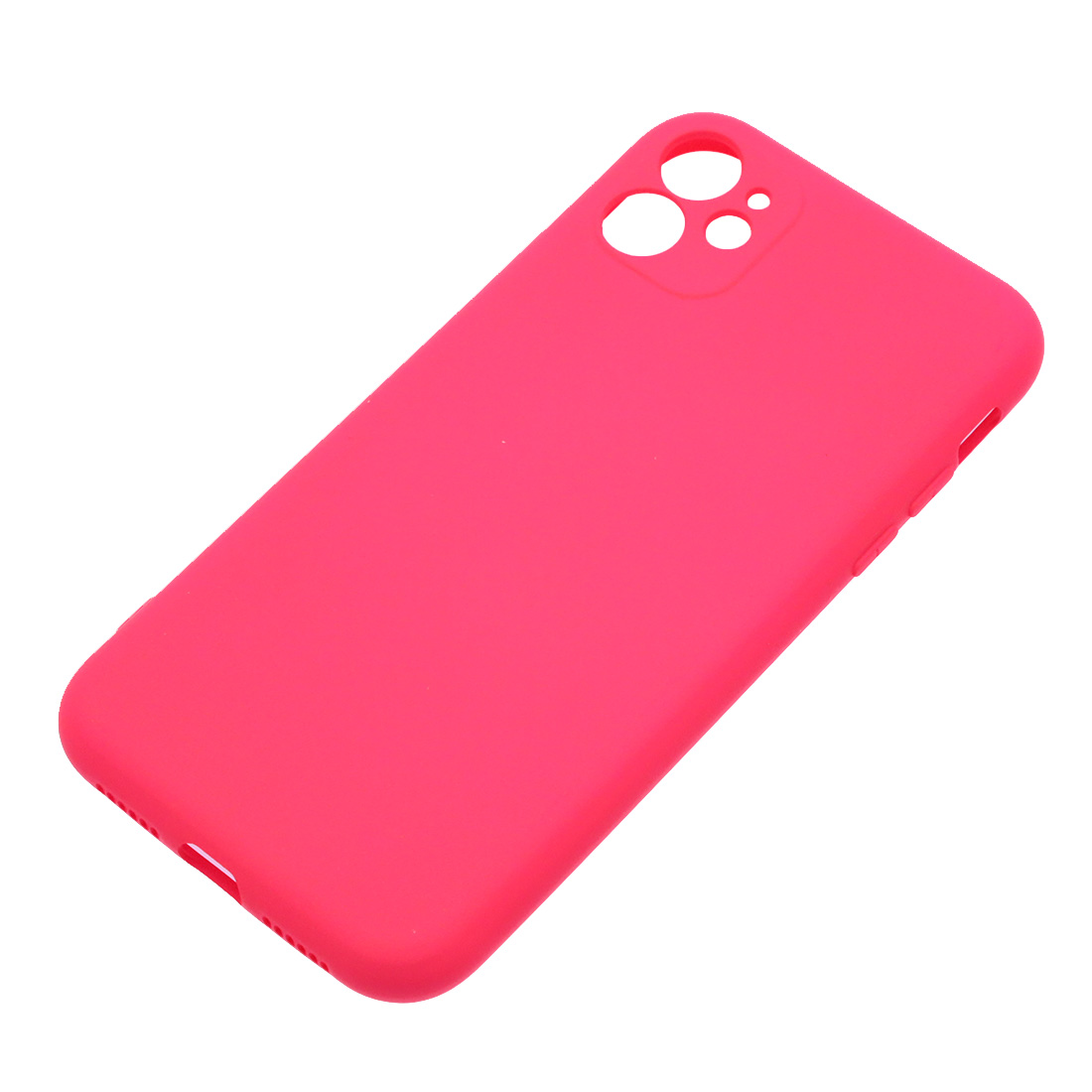 Чехол накладка NANO для APPLE iPhone 11 (6.1"), защита камеры, силикон, бархат, цвет фуксия Чехол накладка NANO для APPLE iPhone 11 (6.1"), защита камеры, силикон, бархат, цвет фуксия
