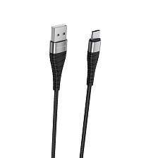 Кабель BOROFONE BX32 Munificent USB Type-C aka USB-C, 3A, длина 1 метр, силикон, нейлоновая оплетка, цвет черный Кабель BOROFONE BX32 Munificent USB Type-C aka USB-C, 3A, длина 1 метр, силикон, нейлоновая оплетка, цвет черный