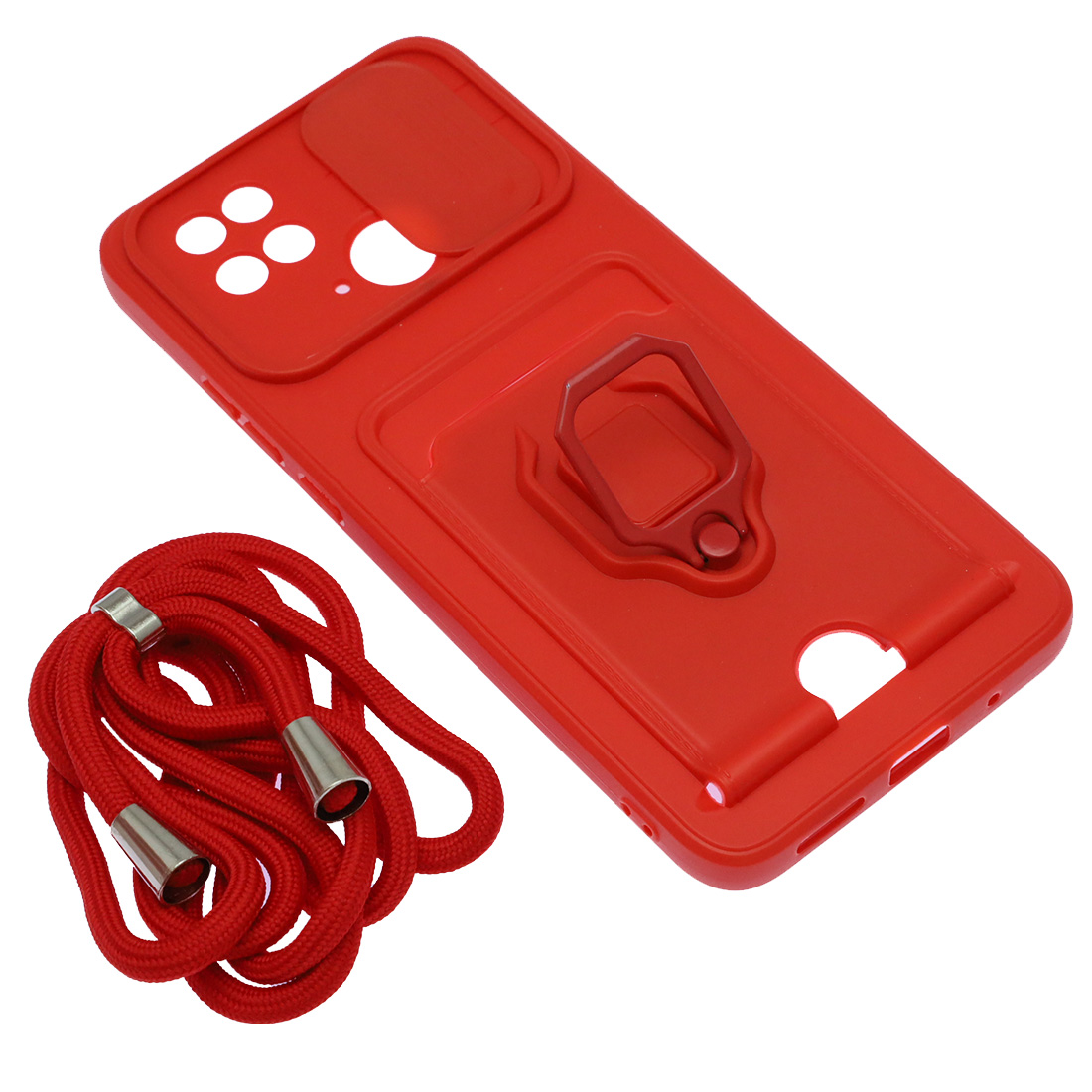 Чехол накладка MULTI FUNCTION 4 в 1 для XIAOMI Redmi 10C, XIAOMI POCO C40, силикон, цвет красный Чехол накладка MULTI FUNCTION 4 в 1 для XIAOMI Redmi 10C, XIAOMI POCO C40, силикон, цвет красный