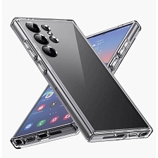 Чехол накладка для SAMSUNG Galaxy S24 Ulta, защита камеры, силикон, прозрачный Чехол накладка для SAMSUNG Galaxy S24 Ulta, защита камеры, силикон, прозрачный
