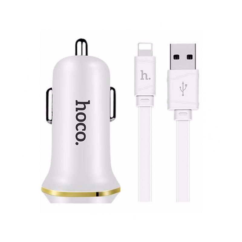 АЗУ "Baseus" 2 USB 5V-3.4A + кабель для Lightning цвет белый.