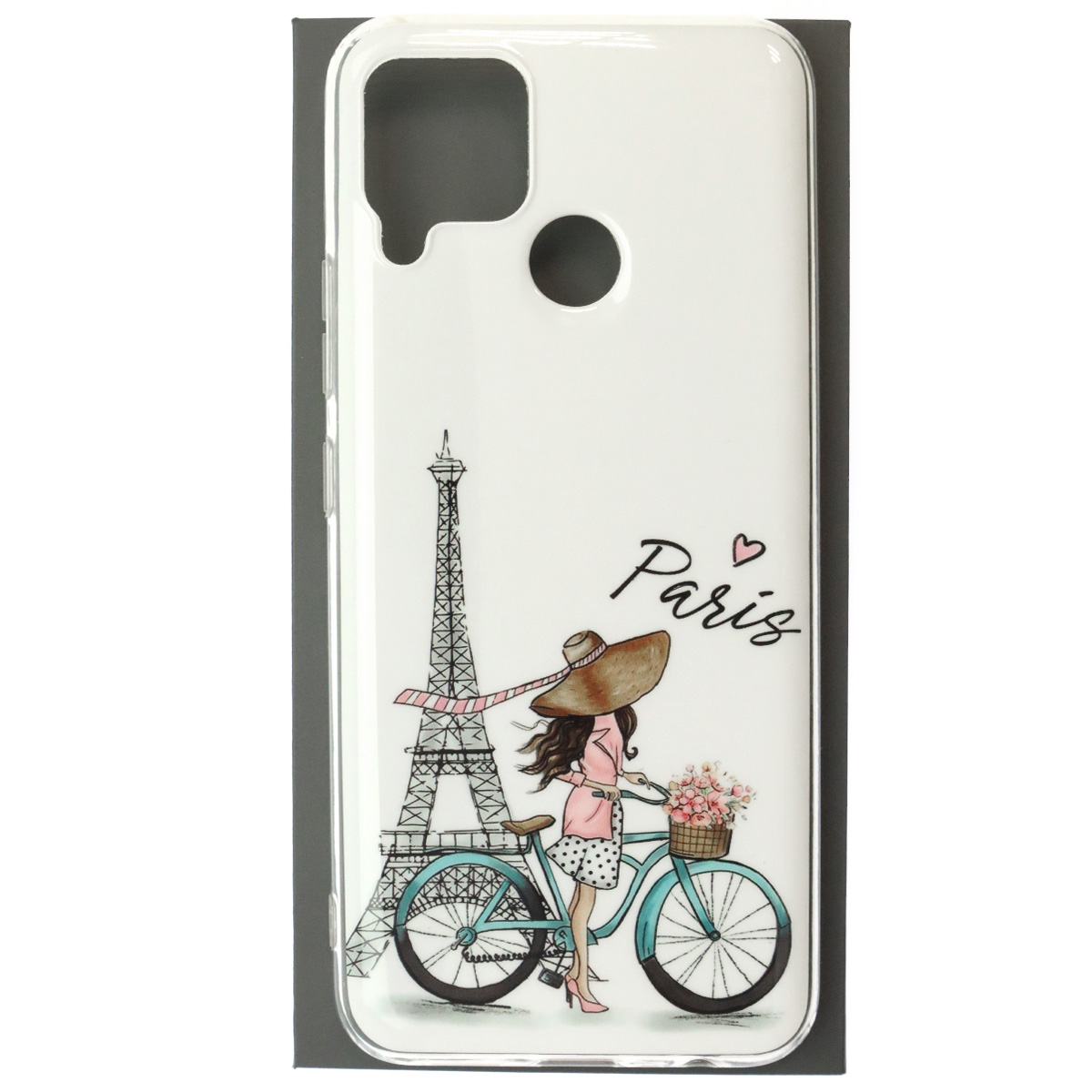 Чехол накладка для Realme C15, силикон, рисунок Paris Чехол накладка для Realme C15, силикон, рисунок Paris