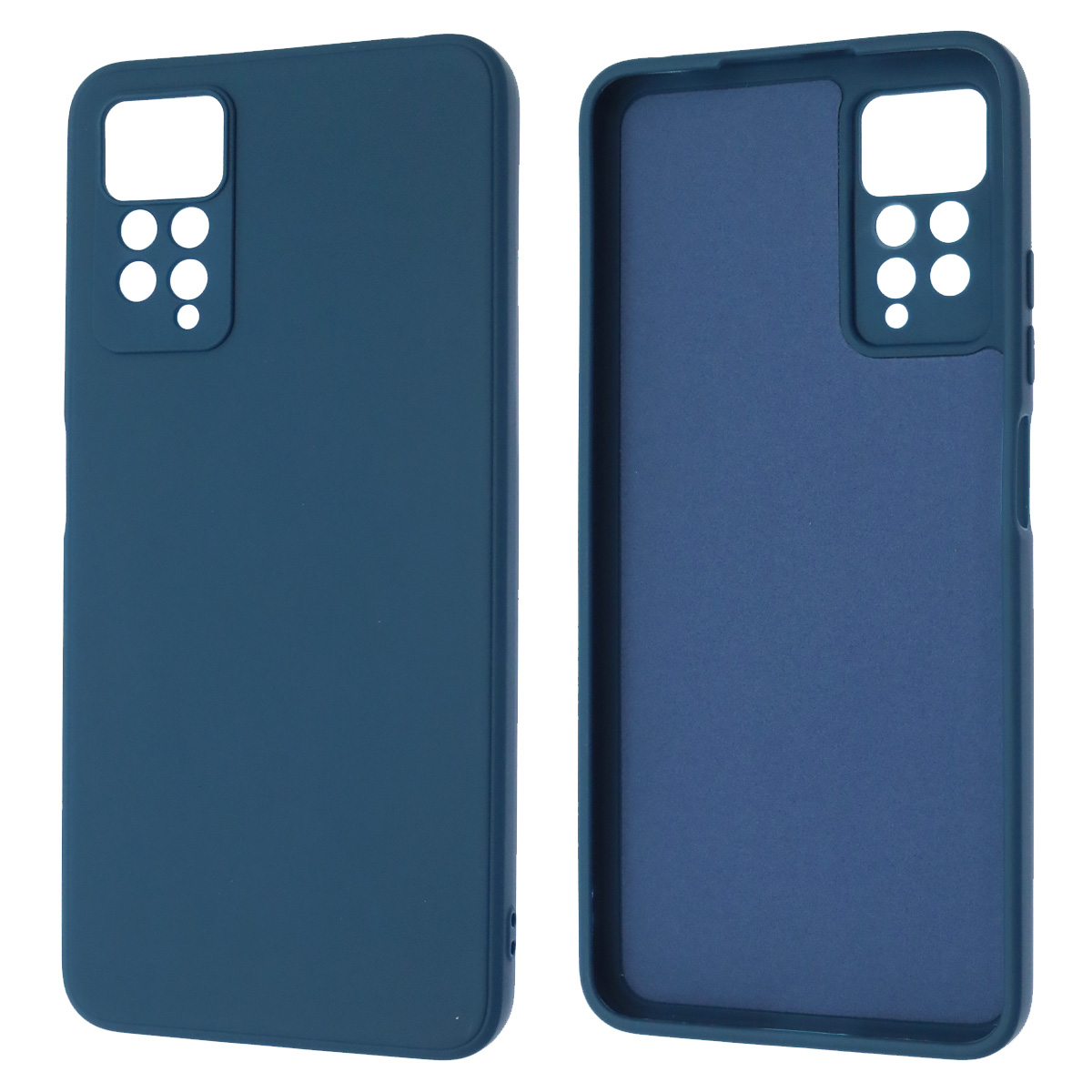 Чехол накладка для XIAOMI Redmi Note 11 Pro, Redmi Note 11 Pro 5G, силикон, бархат, цвет темно синий