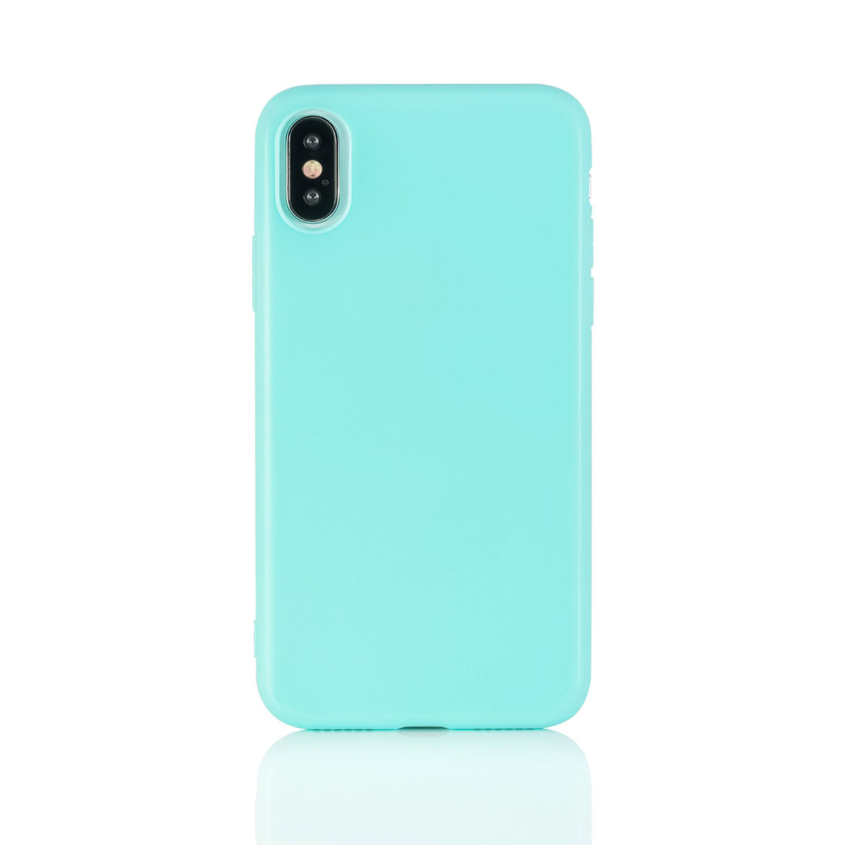 Чехол накладка GPS для APPLE iPhone X, iPhone XS, силикон, матовый, цвет бирюзовый