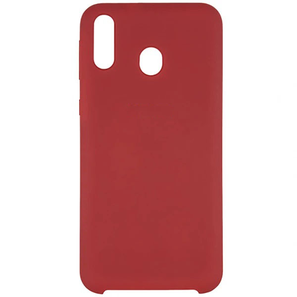 Чехол накладка Silicon Cover для SAMSUNG Galaxy A30 (SM-A305), силикон, бархат, цвет красный. Чехол накладка Silicon Cover для SAMSUNG Galaxy A30 (SM-A305), силикон, бархат, цвет красный.