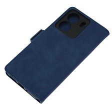 Чехол книжка NICE для XIAOMI Redmi 13C, XIAOMI POCO C65, защита камеры, экокожа, визитница, цвет темно синий