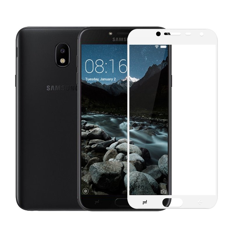 Защитное стекло 5D Full Glass /полный экран, упак-картон/ для Samsung J4 (2018)/J400 белый.