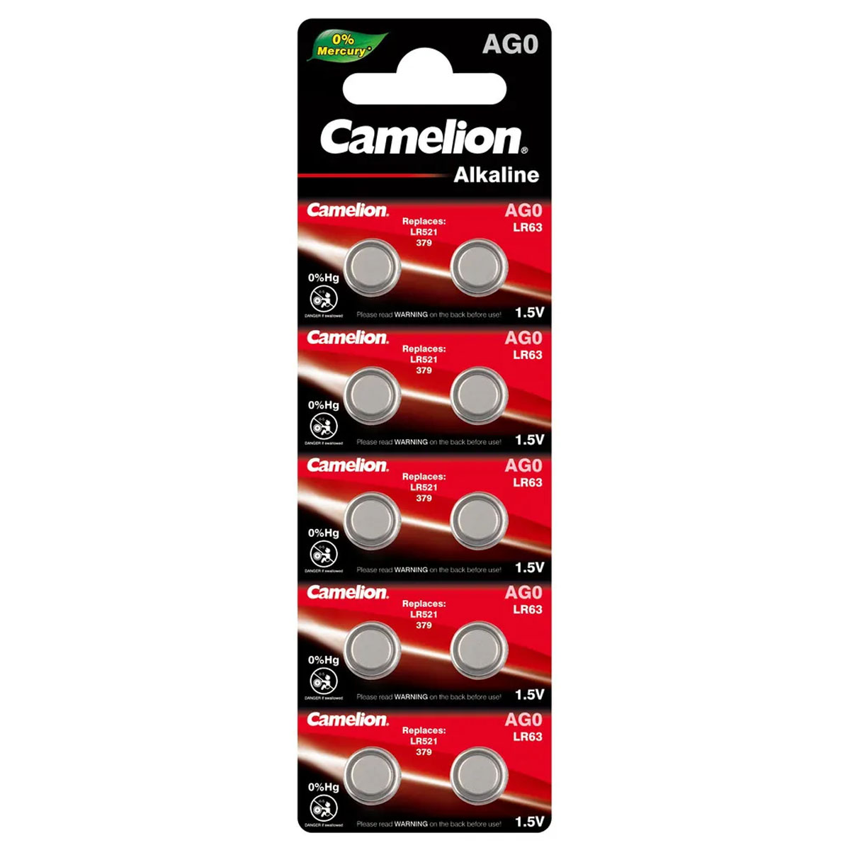 Батарейка CAMELION AG0 (379A) LR521 Alkaline 1.5V