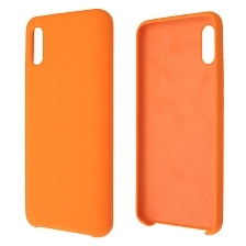 Чехол накладка Silicon Cover для XIAOMI Redmi 9A, силикон, бархат, цвет ярко оранжевый Чехол накладка Silicon Cover для XIAOMI Redmi 9A, силикон, бархат, цвет ярко оранжевый