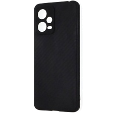 Чехол накладка для XIAOMI POCO X5, Redmi Note 12 5G, силикон, карбон, цвет черный Чехол накладка для XIAOMI POCO X5, Redmi Note 12 5G, силикон, карбон, цвет черный