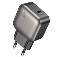 СЗУ (Сетевое зарядное устройство) BOROFONE BAS53A, 20W, 1 USB Type C, PD20W, цвет черно серый СЗУ (Сетевое зарядное устройство) BOROFONE BAS53A, 20W, 1 USB Type C, PD20W, цвет черно серый