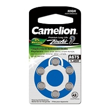 Батарейка Camelion ZA675 (PR44,AC675,DA675) BL6 (для слуховых аппаратов)
