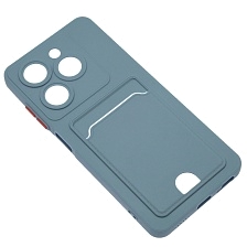 Чехол накладка BUTTON для TECNO Spark 20, TECNO Spark 20C, защита камеры, силикон, отдел для карт, цвет космически серый Чехол накладка BUTTON для TECNO Spark 20, TECNO Spark 20C, защита камеры, силикон, отдел для карт, цвет космически серый