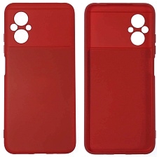 Чехол накладка NANO для XIAOMI POCO M5, силикон, бархат, цвет красный