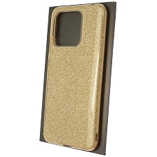 Чехол накладка SHINE для XIAOMI Redmi 10C, XIAOMI POCO C40, силикон, блестки, цвет золотистый