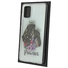 Чехол накладка Vinil для SAMSUNG Galaxy A51 (SM-A515), силикон, блестки, глянцевый, рисунок Princesses