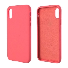 Чехол накладка Silicon Case для APPLE iPhone X, XS, силикон, бархат, цвет ярко розовый. Чехол накладка Silicon Case для APPLE iPhone X, XS, силикон, бархат, цвет ярко розовый.