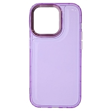 Чехол накладка AIR BAG для APPLE iPhone 14 Pro (6.1"), силикон, цвет прозрачно сиреневый Чехол накладка AIR BAG для APPLE iPhone 14 Pro (6.1"), силикон, цвет прозрачно сиреневый