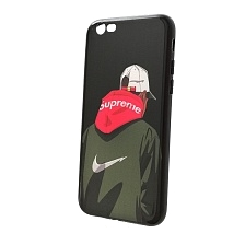 Чехол накладка для APPLE iPhone 6, 6G, 6S, силикон, рисунок Suprime. Чехол накладка для APPLE iPhone 6, 6G, 6S, силикон, рисунок Suprime.