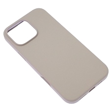 Чехол накладка Silicon Case для APPLE iPhone 16 Pro Max, силикон, бархат, цвет бежевый Чехол накладка Silicon Case для APPLE iPhone 16 Pro Max, силикон, бархат, цвет бежевый