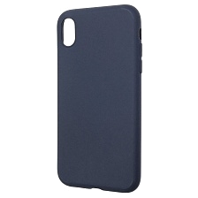Чехол накладка GPS для APPLE iPhone XR, силикон, матовый, цвет синий Чехол накладка GPS для APPLE iPhone XR, силикон, матовый, цвет синий