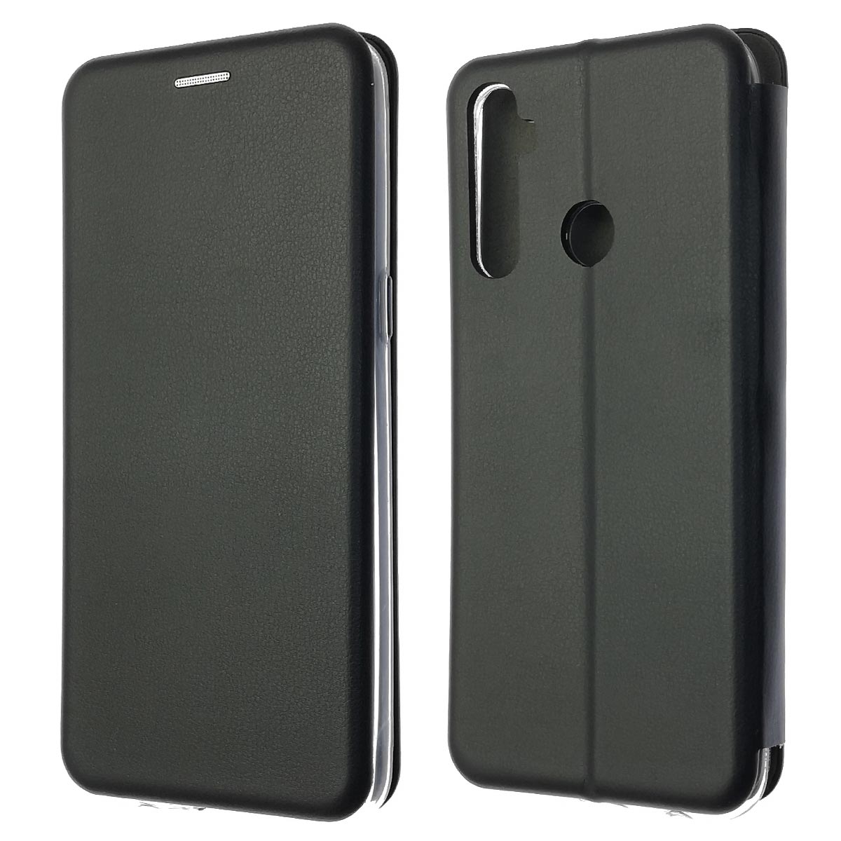 Чехол книжка STYLISH для Realme C3, экокожа, визитница, цвет черный