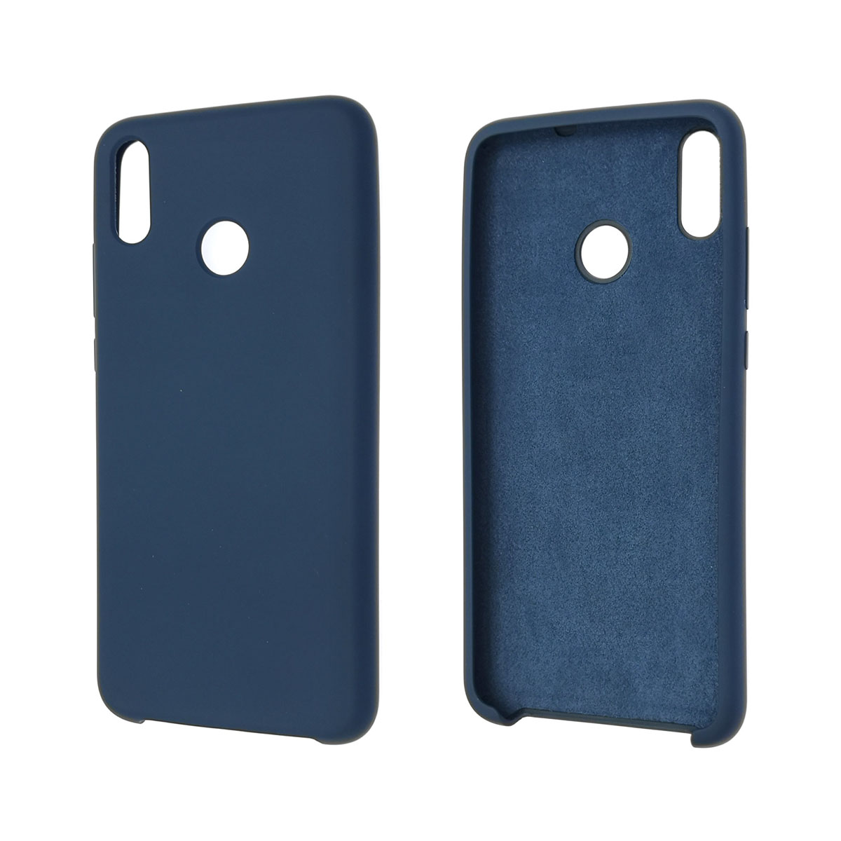 Чехол накладка Silicon Cover для HUAWEI Honor 8X, силикон, бархат, цвет синий кобальт.