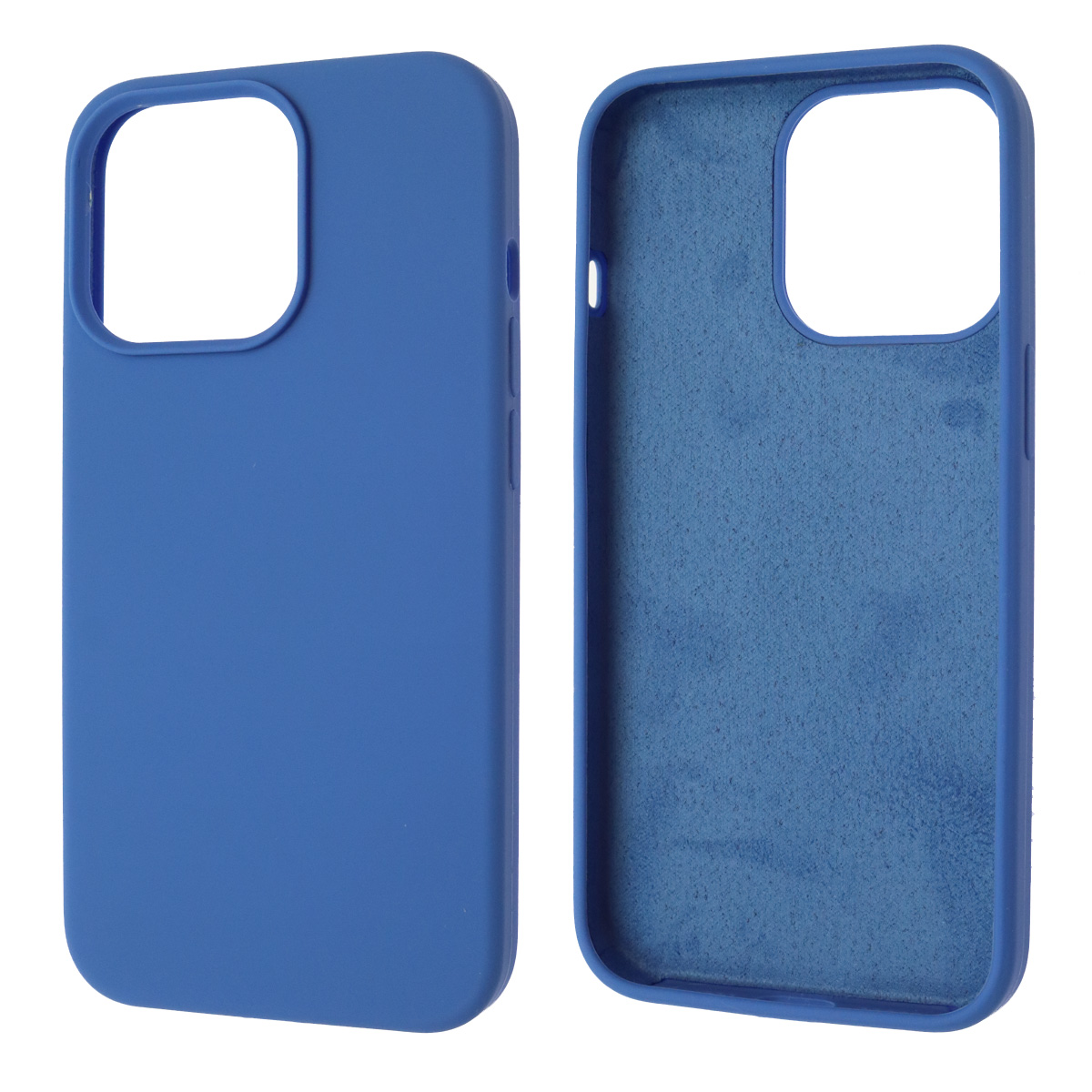 Чехол накладка Silicon Case для APPLE iPhone 13 Pro (6.1), силикон, бархат, цвет синий Чехол накладка Silicon Case для APPLE iPhone 13 Pro (6.1), силикон, бархат, цвет синий