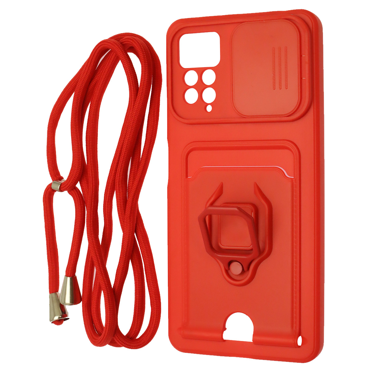 Чехол накладка MULTI FUNCTION 4 в 1 для XIAOMI Redmi Note 11 Pro, Redmi Note 11 Pro 5G, цвет красный Чехол накладка MULTI FUNCTION 4 в 1 для XIAOMI Redmi Note 11 Pro, Redmi Note 11 Pro 5G, цвет красный