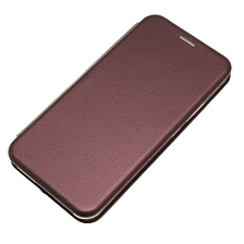 Чехол книжка STYLISH для Realme 15T, силикон, экокожа, визитница, цвет бордовый