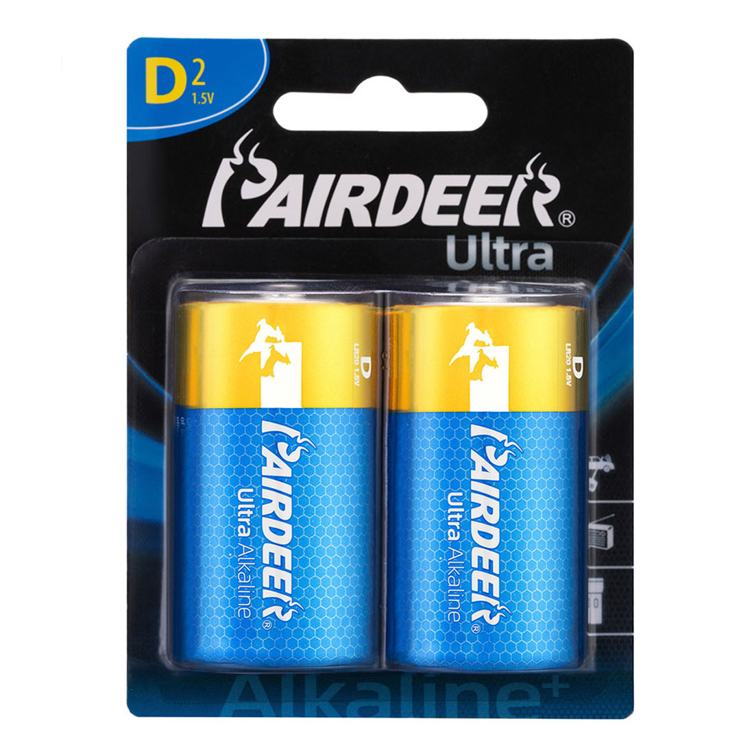 Батарейка PAIRDEER Ultra D LR20 BL2 Alkaline 1.5V
