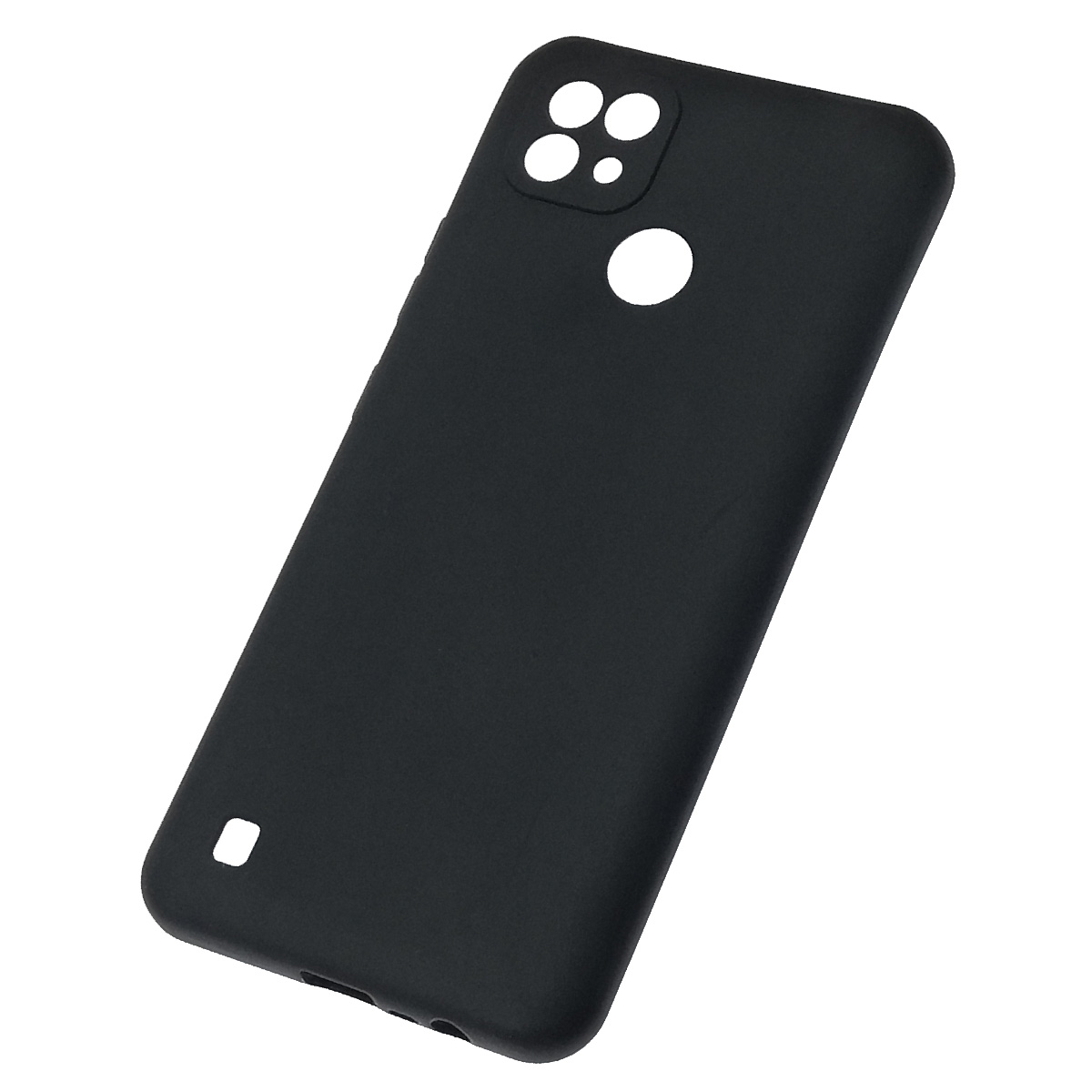 Чехол накладка SOFT TOUCH для Realme C21, силикон, матовый, цвет черный Чехол накладка SOFT TOUCH для Realme C21, силикон, матовый, цвет черный