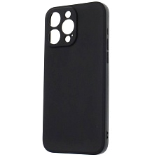 Чехол накладка для APPLE iPhone 15 Pro Max, защита камеры, силикон, цвет черный Чехол накладка для APPLE iPhone 15 Pro Max, защита камеры, силикон, цвет черный