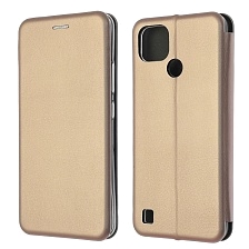 Чехол книжка STYLISH для Realme C21, экокожа, визитница, цвет розовое золото Чехол книжка STYLISH для Realme C21, экокожа, визитница, цвет розовое золото