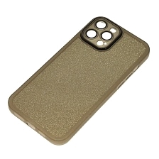Чехол накладка Shine для APPLE iPhone 12 Pro Max, силикон, блестки, защита камеры, цвет черно золотистый Чехол накладка Shine для APPLE iPhone 12 Pro Max, силикон, блестки, защита камеры, цвет черно золотистый