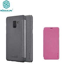 Чехол-книжка Nillkin Sparkle для SAMSUNG Galaxy A8 Plus 2018 (SM-A730F), пластиковая, цвет графитовый.