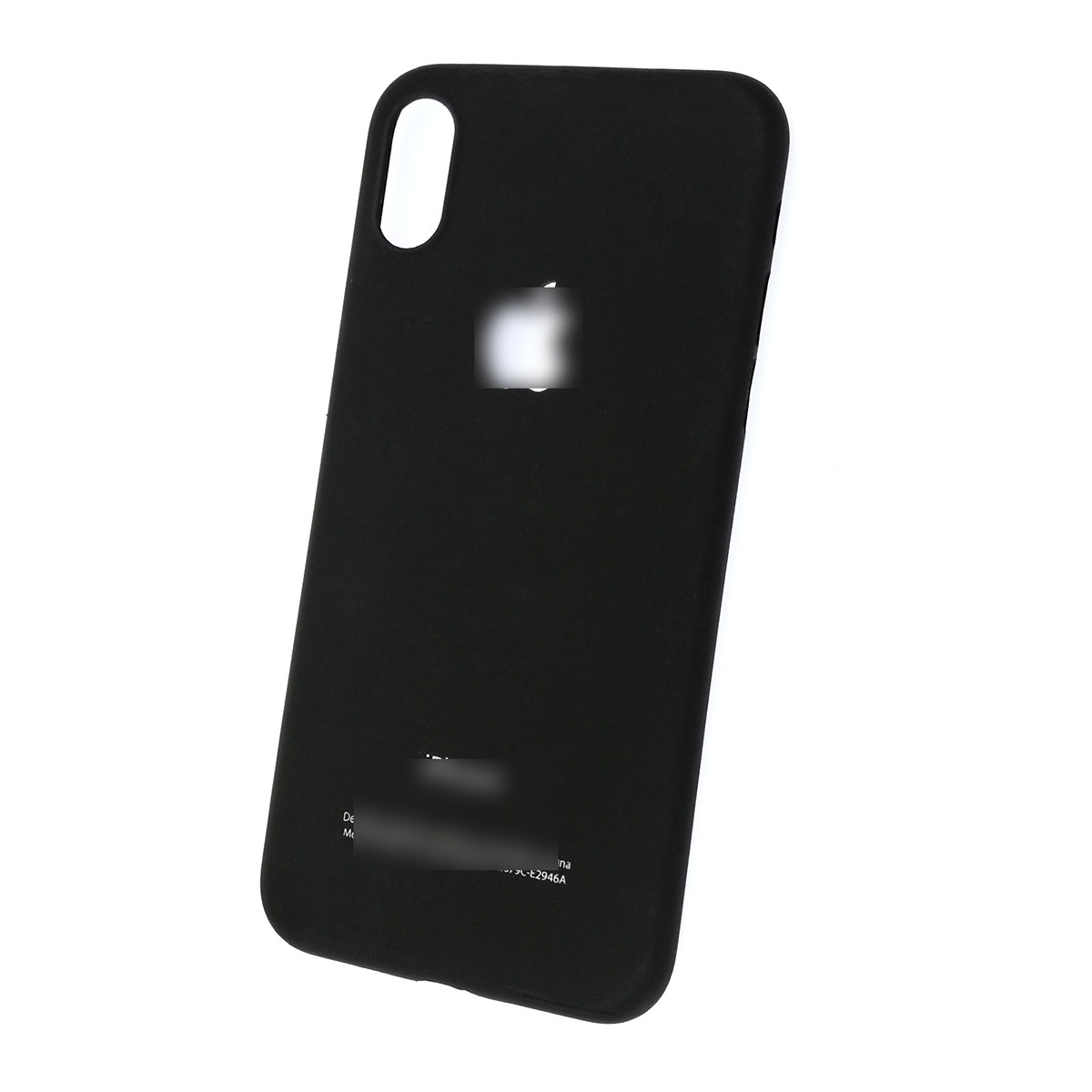 Чехол накладка Soft Touch для APPLE iPhone X, пластик, вырез под логотип, цвет черный.