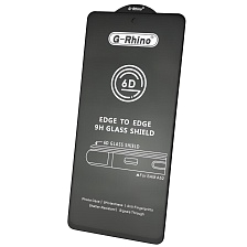 Защитное стекло 6D G-Rhino для SAMSUNG Galaxy A52 (SM-A525F), цвет окантовки черный
