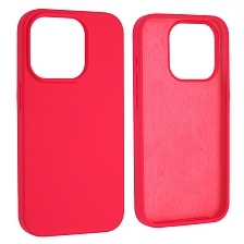 Чехол накладка Silicon Case для APPLE iPhone 15 Pro (6.1"), силикон, бархат, цвет фуксия Чехол накладка Silicon Case для APPLE iPhone 15 Pro (6.1"), силикон, бархат, цвет фуксия
