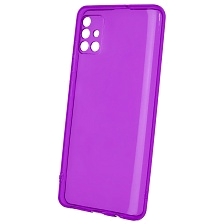 Чехол накладка Clear Case для SAMSUNG Galaxy A51 (SM-A515), M40S (SM-A3050), силикон 1.5 мм, защита камеры, цвет прозрачно сиреневый