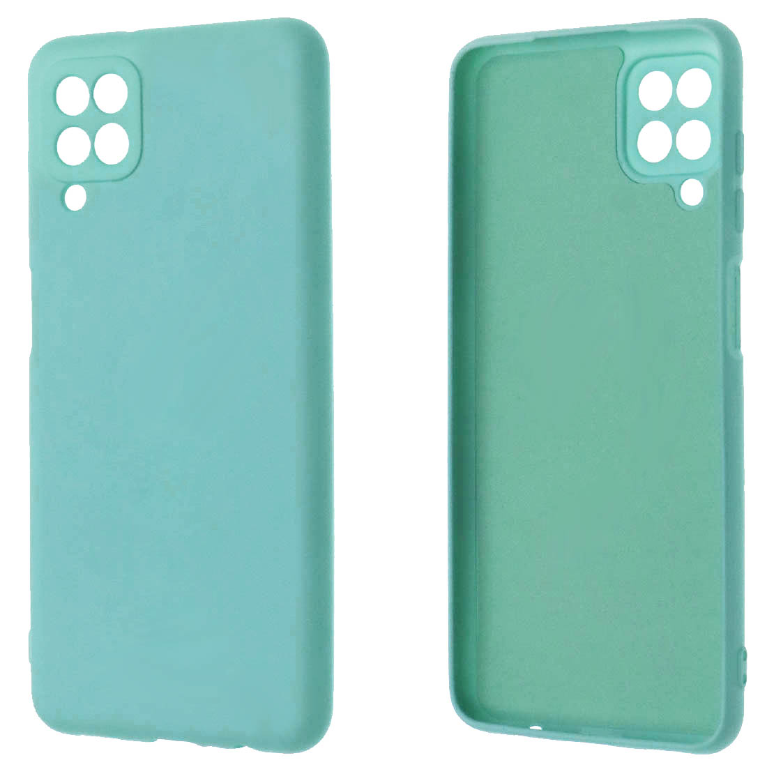 Чехол накладка NANO для SAMSUNG Galaxy A12 (SM-A125), M12 (SM-M127F), силикон, бархат, цвет бирюзовый