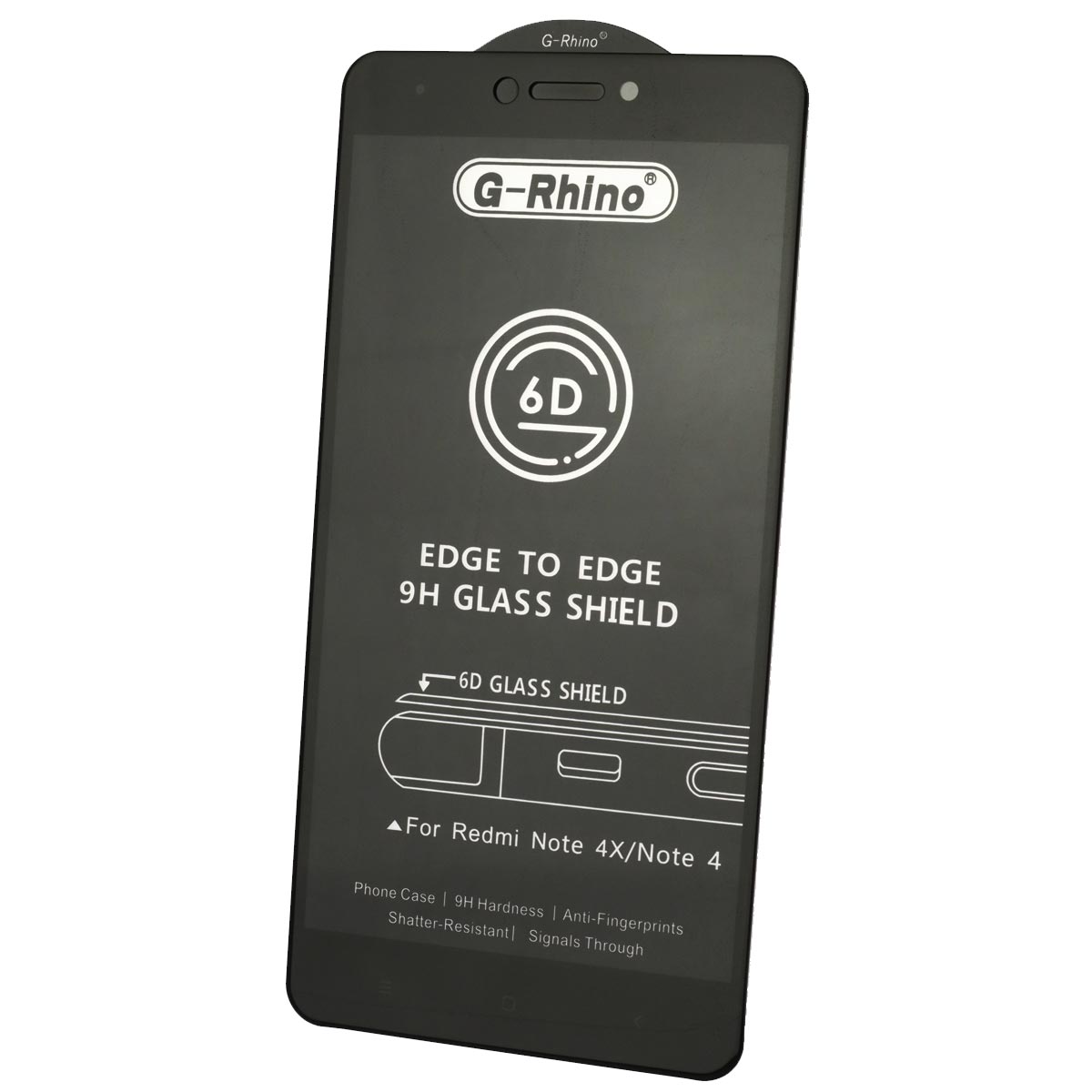 Защитное стекло 6D G-Rhino для XIAOMI Redmi Note 4X, цвет окантовки черный Защитное стекло 6D G-Rhino для XIAOMI Redmi Note 4X, цвет окантовки черный