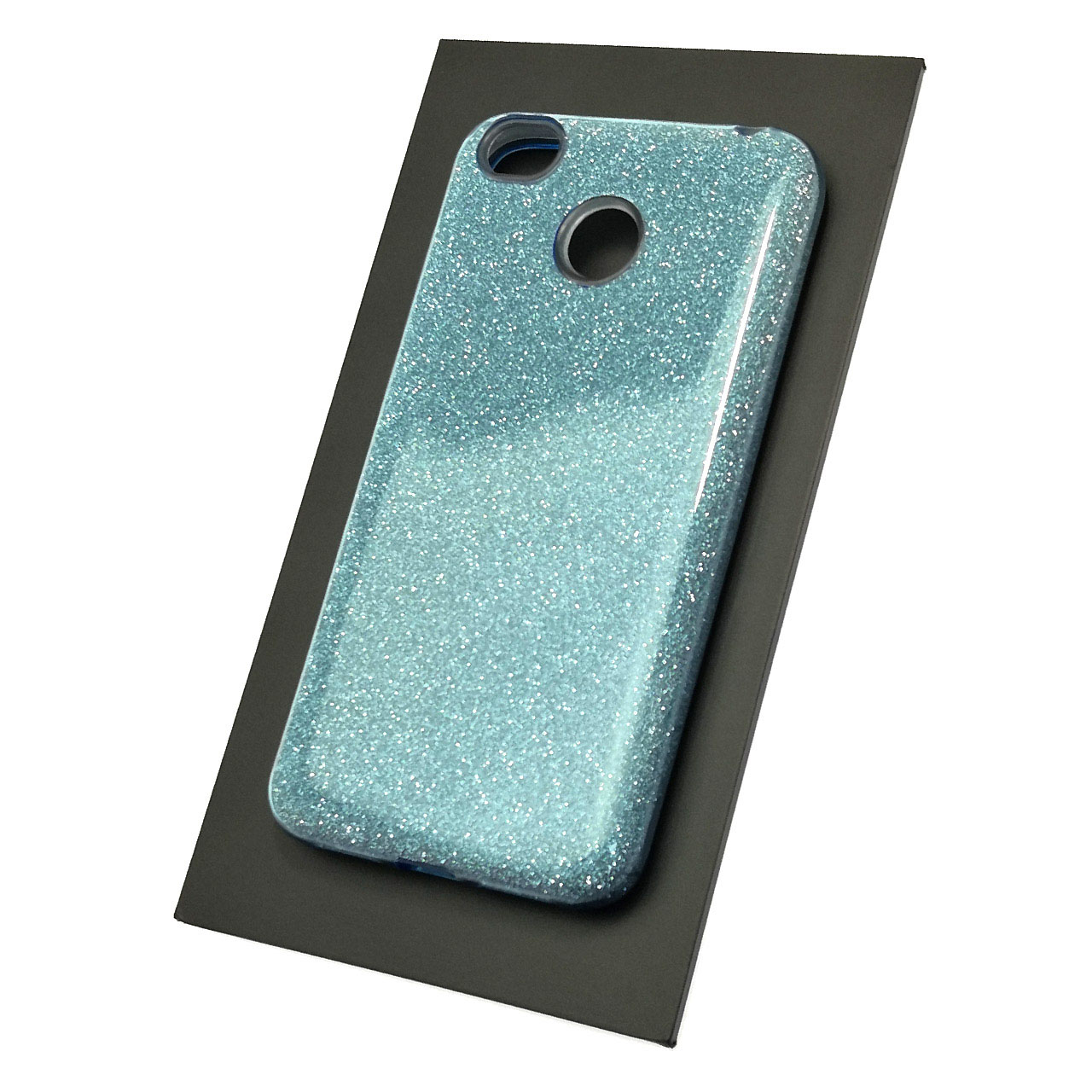 Чехол накладка Shine для XIAOMI Redmi 4X, силикон, блестки, цвет голубой Чехол накладка Shine для XIAOMI Redmi 4X, силикон, блестки, цвет голубой