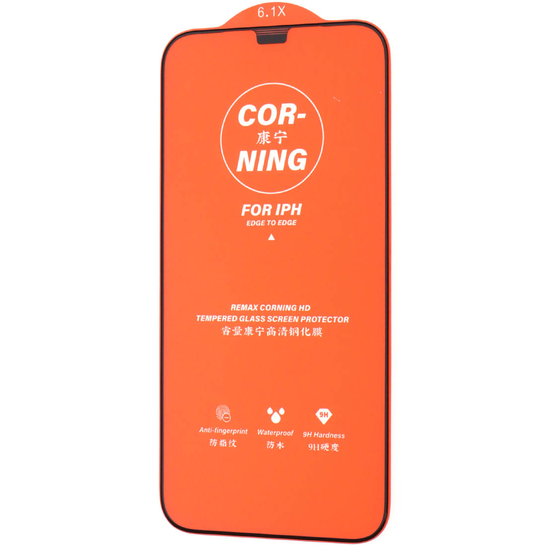 Защитное стекло REMAX CORNING GL-83 для APPLE iPhone 12 (6.1"), iPhone 12 Pro (6.1"), суперпрочное, цвет окантовки черный