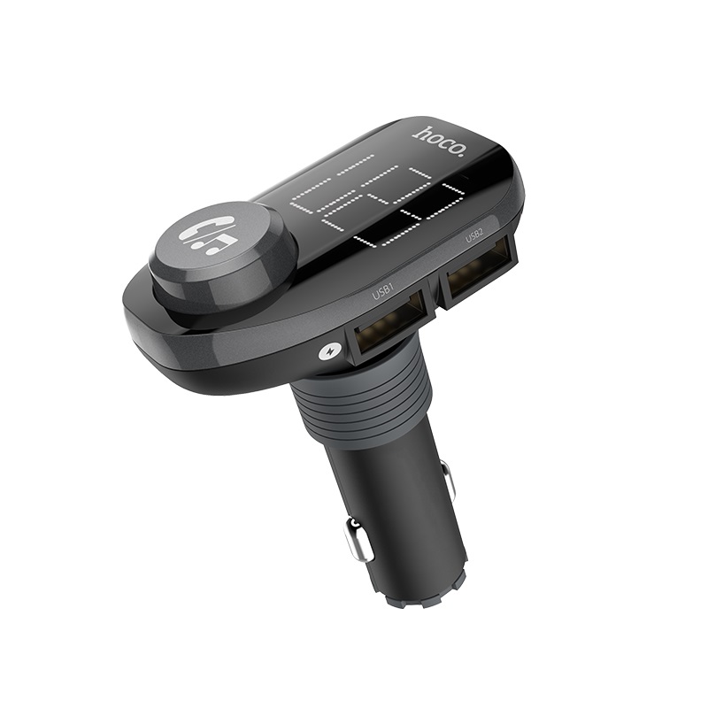 АЗУ (Автомобильное зарядное устройство) HOCO E45 Happy route с FM-трансмиттером, 2.4A, 2 USB, 1 TF Card, цвет черный (-30%) АЗУ (Автомобильное зарядное устройство) HOCO E45 Happy route с FM-трансмиттером, 2.4A, 2 USB, 1 TF Card, цвет черный (-30%)