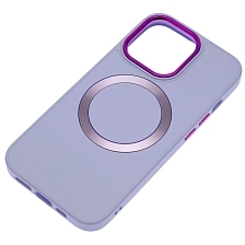 Чехол накладка с поддержкой MagSafe для APPLE iPhone 13 Pro (6.1"), силикон, пластик, цвет сиреневый Чехол накладка с поддержкой MagSafe для APPLE iPhone 13 Pro (6.1"), силикон, пластик, цвет сиреневый