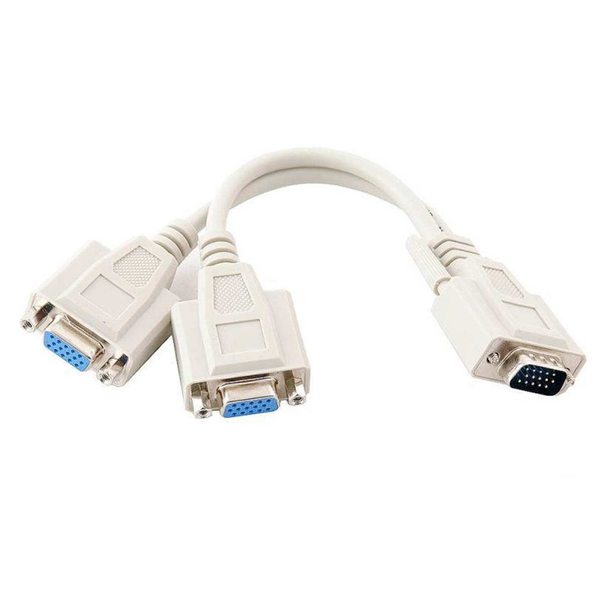 Разветвитель VGA-сигнала VCOM VVG6530 HD15M/2x15F, 1 компьютер - 2 монитора, 30 см, цвет светло серый Разветвитель VGA-сигнала VCOM VVG6530 HD15M/2x15F, 1 компьютер - 2 монитора, 30 см, цвет светло серый