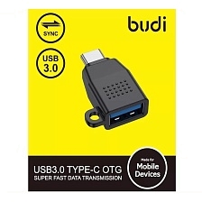 OTG переходник, адаптер BUDI DC151B с USB Type C на USB 3.0, цвет черный OTG переходник, адаптер BUDI DC151B с USB Type C на USB 3.0, цвет черный